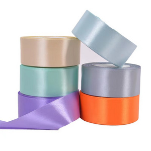 Wholesales High quality 2cm 3cm 4cm 5cm 8cm 100% polyester Custom satin ribbon