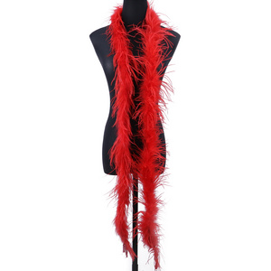 Colorful 2yards Natural Ostrich Feather Boa For Evening Dress Shawl /Cosplay Costume