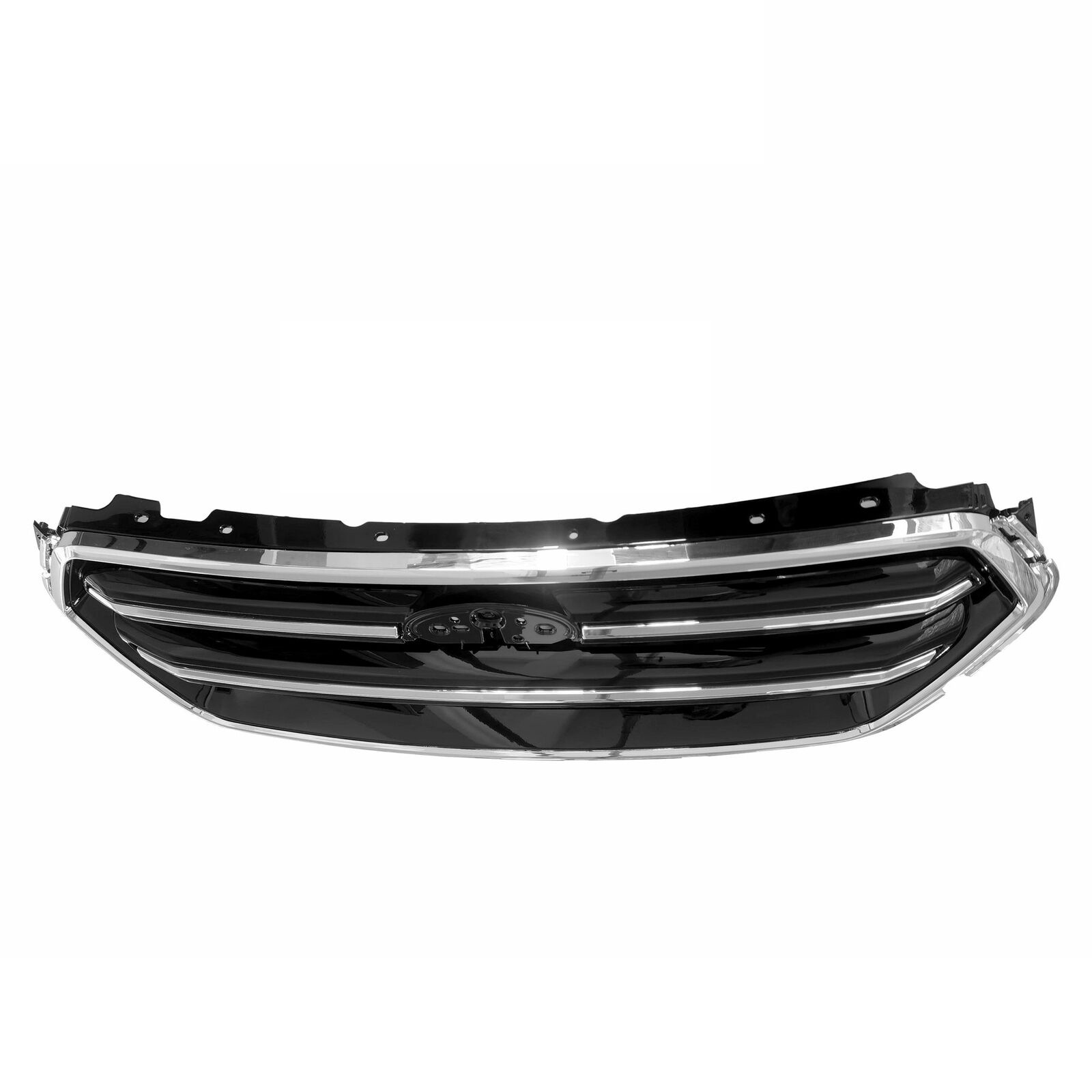 car body accessories replacement Front bumper Glossy Black & Chrome Upper Grillefor 2017-2019 Ford Escape