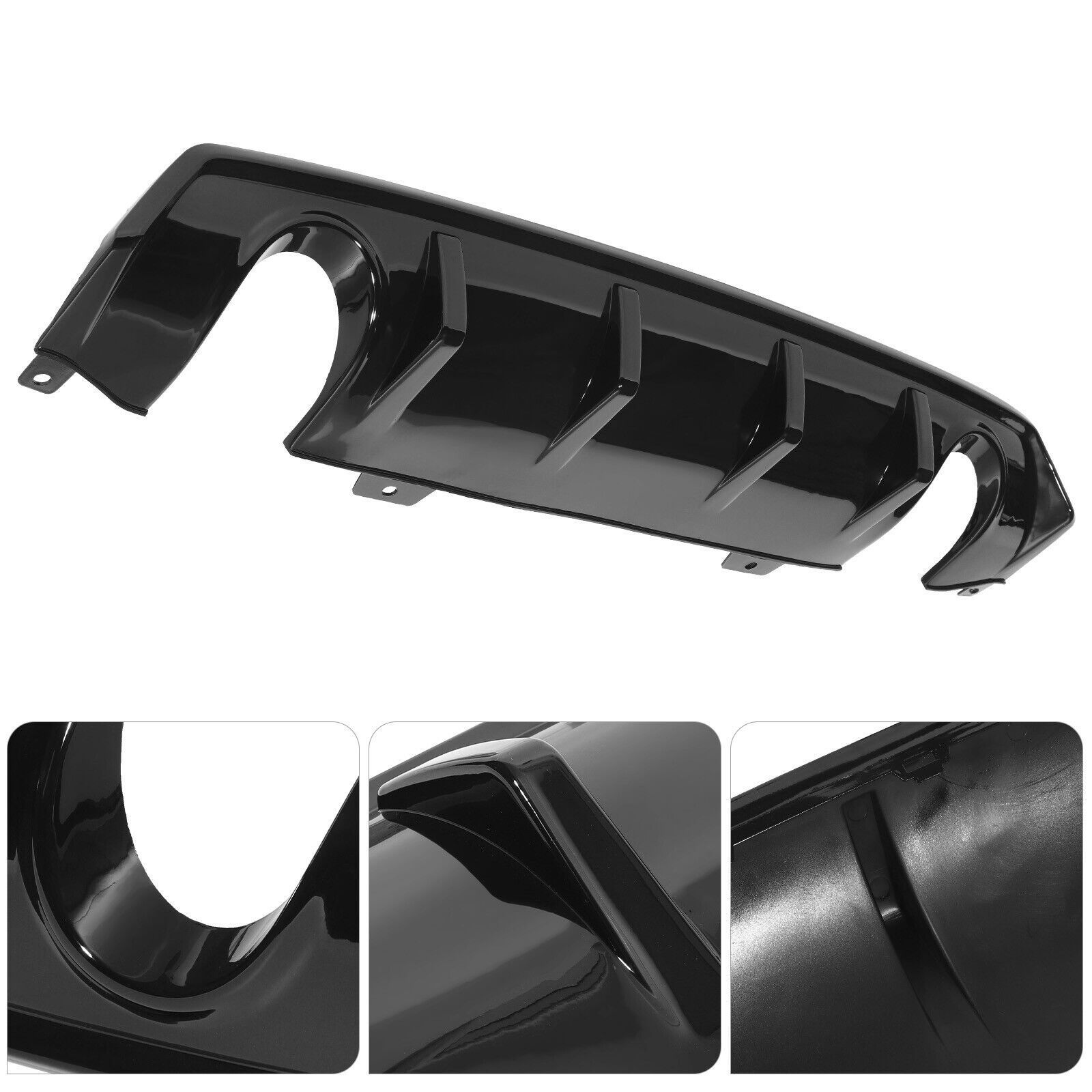 OEM auto parts Glossy Black Rear Bumper lower Lip Diffuser Splitter Spoiler for Honda Civic 2016-2021