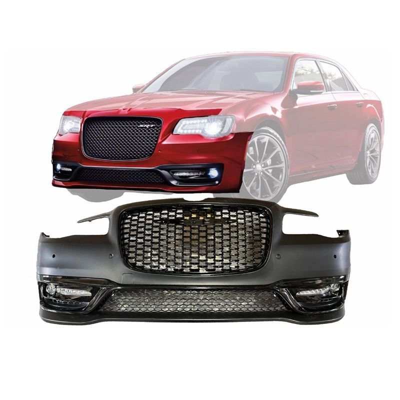 new SRT style front Body Kit FRONT BUMPER sets ASSEMBLY conversion kit without sensor hole for Chrysler 300C 300 SRT8 2015-2019