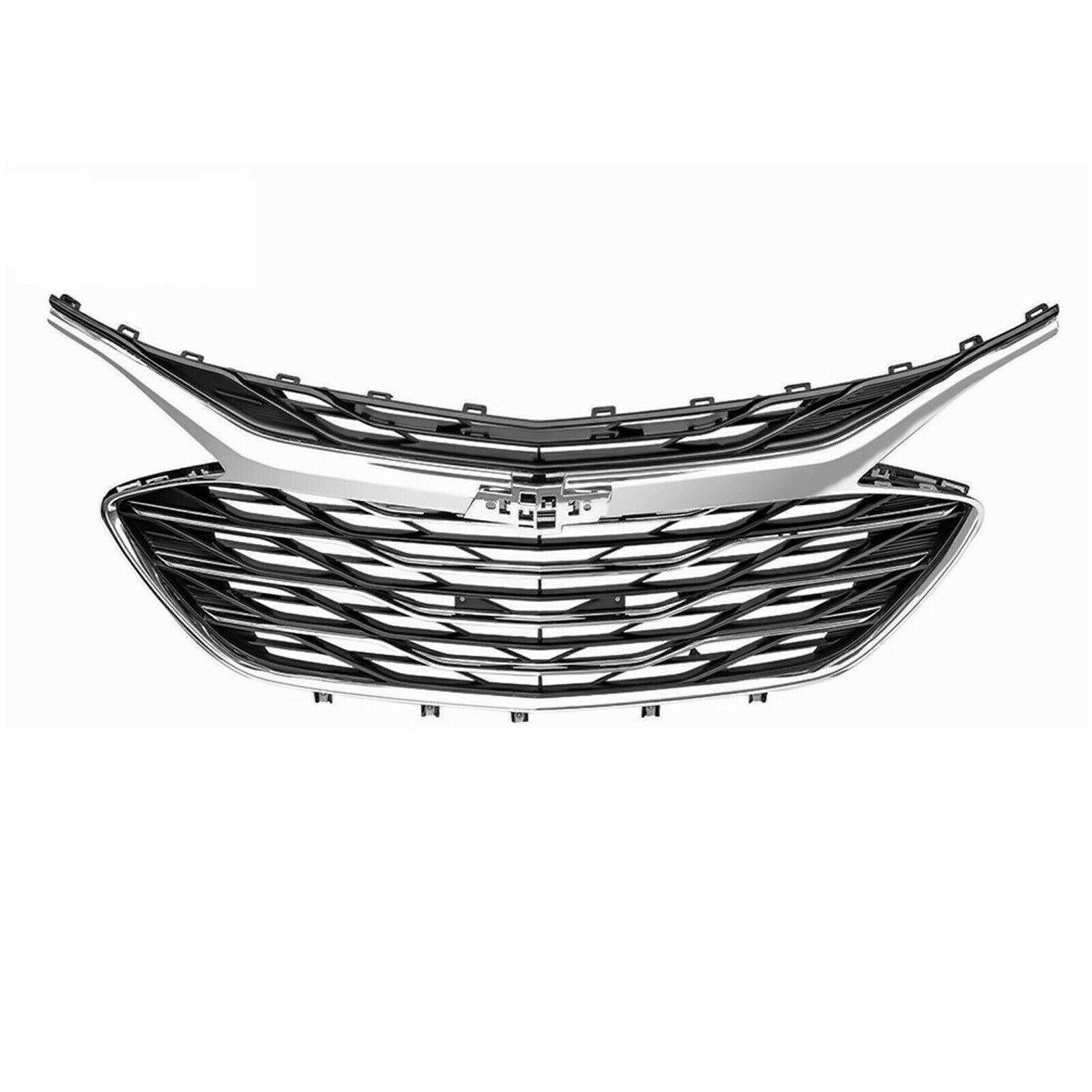 Fit for Chevrolet Malibu 2019 2020 Front Bumper Upper Lower Grill Grille Chrome 3PCS front body kit