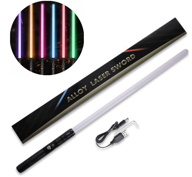 Hot RGB 14 Color Light Saber With Aluminium Handle Hitting Sound Toy Sword Light saber For Adults