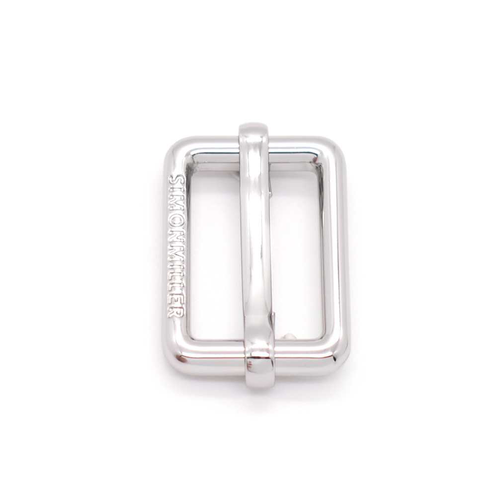 Custom Engraving Letter 20mm Metal Adjusting Slider Buckle for Leather Strap