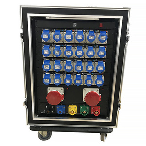 14U Pro audio shockmount power distro rack 3 phase power distribution box with cam lock power input