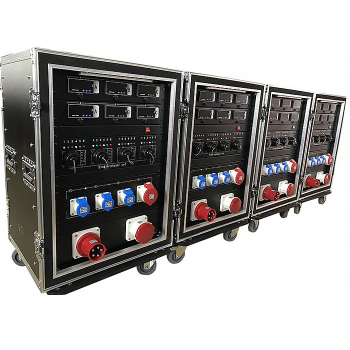 3 phase 5 wires 3 mian input & output waterproof CEE electrical switchboard power supply box stage power distributor