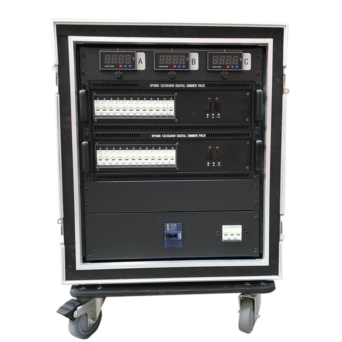 Factory customized 24 channels dimmer pack generation distribution box 400 amp camlock input and output stage power distributor