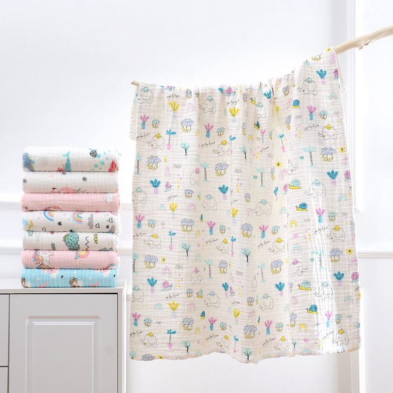 Dropshipping 6 Layer Muslin Baby Swaddle Blanket Muslin Blanket Organic Cotton Muslin Swaddle Blanket