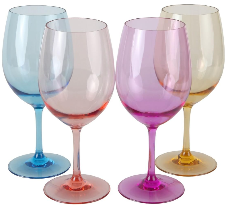 Acrylic Wine Glasses, Made of Shatterproof  Plastic and Ideal for Indoor and Outdoor Use