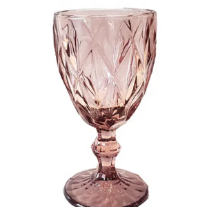 Cheap red glass goblet amber water goblets