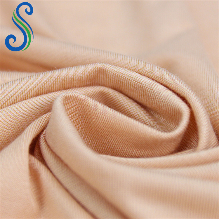 Chinese Factory 260Gsm Silk Bamboo Knit Fabric for Baby Clothing