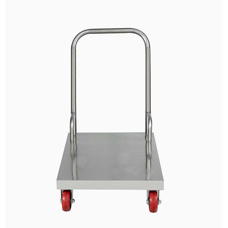 hot sale Heavy Duty Mover Stainless Steel Loading Cart Hand Trolley Flatbed Cart