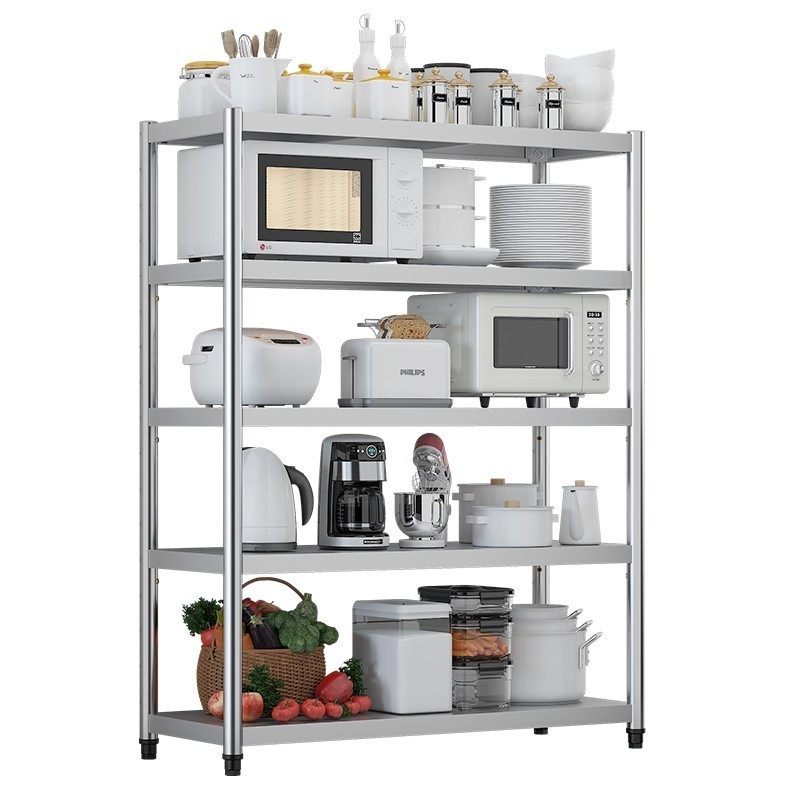 RUITAI 304 kitchen stainless steel metal display stand goods shelves storage shelf racks