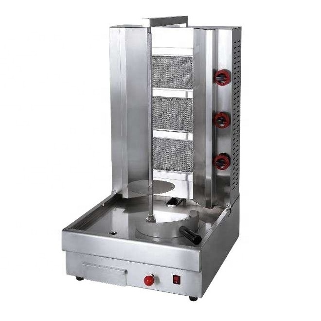 RUITAI automatic Doner Kebab Cutting machine kebab Maker Gas LPG Chicken shawarma Commercial Desktop doner kebab grill machine