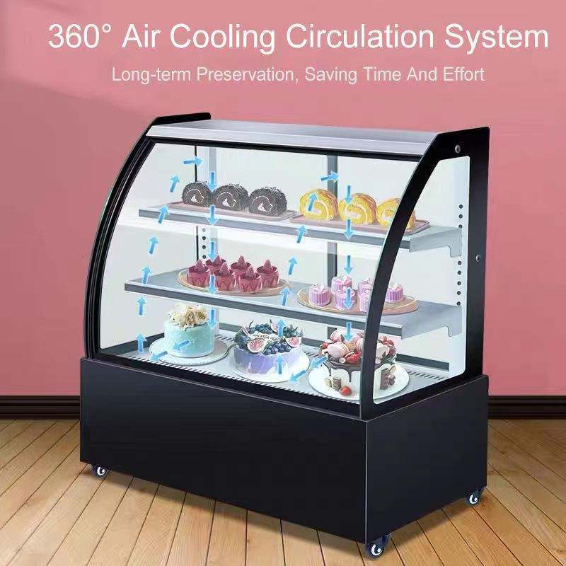 Commercial round refrigerator pastry cake display refrigerators display cheese