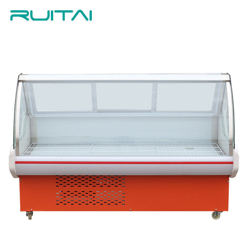 Commercial Counter Top Serve Over Deli Fish Cold Food Fresh Meat Display Refrigerator Showcase Cooler Chiller