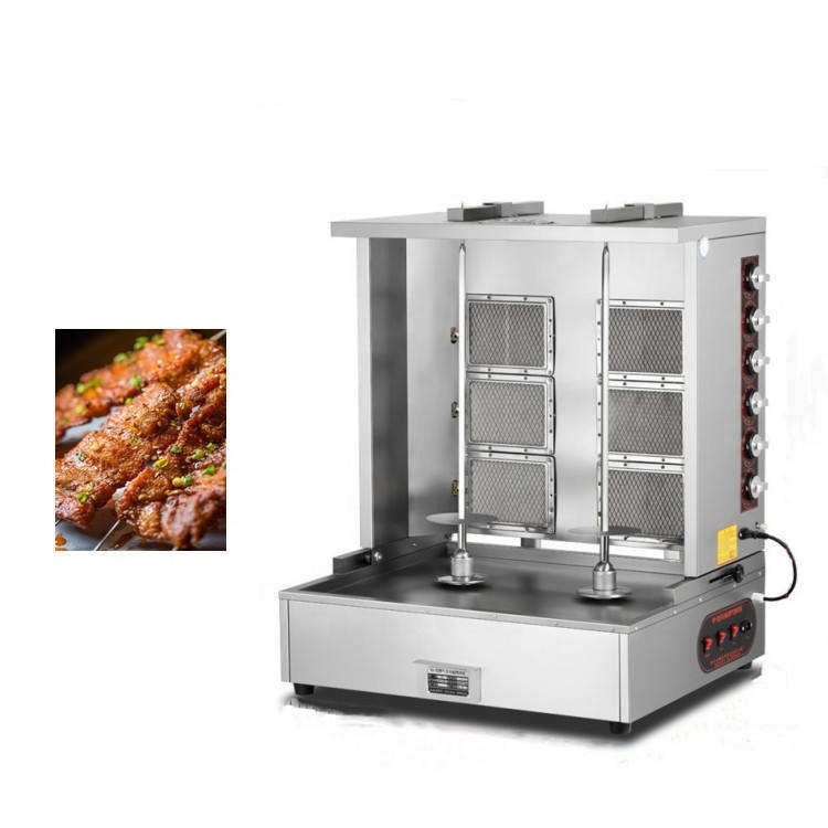 RUITAI automatic Doner Kebab Cutting machine kebab Maker Gas LPG Chicken shawarma Commercial Desktop doner kebab grill machine