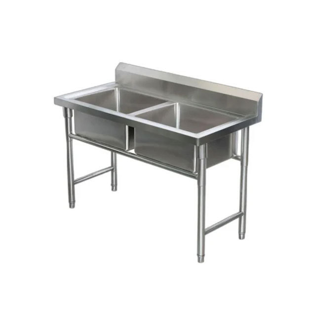 Commercial Kitchen Equipment Stainless Steel 201/304 Kitchen Tap Hand Wash Basin Sink with Board