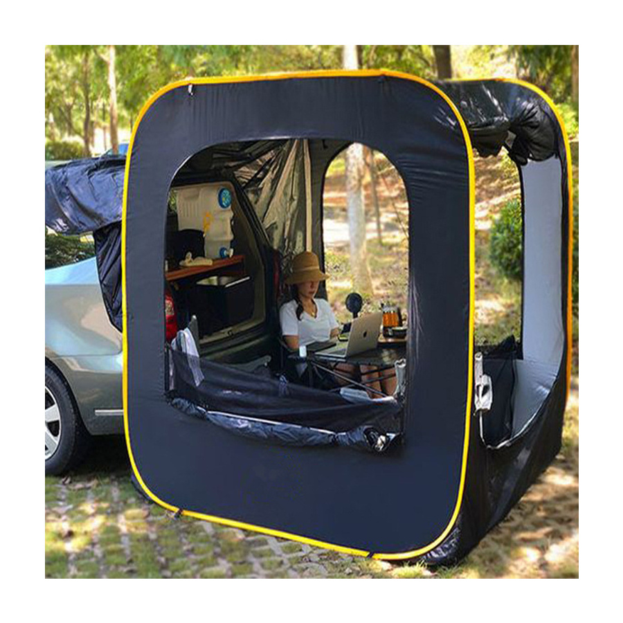 Outdoor SUV Car Rear Extension Tent Car Side Pop-Up Camping Tent With Canopy Self-Driving Tour Wilderness Anti-Mosquito Sunshade