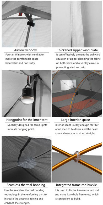 3FUL Gear clear sky 4  luxuryTents for Camping tent