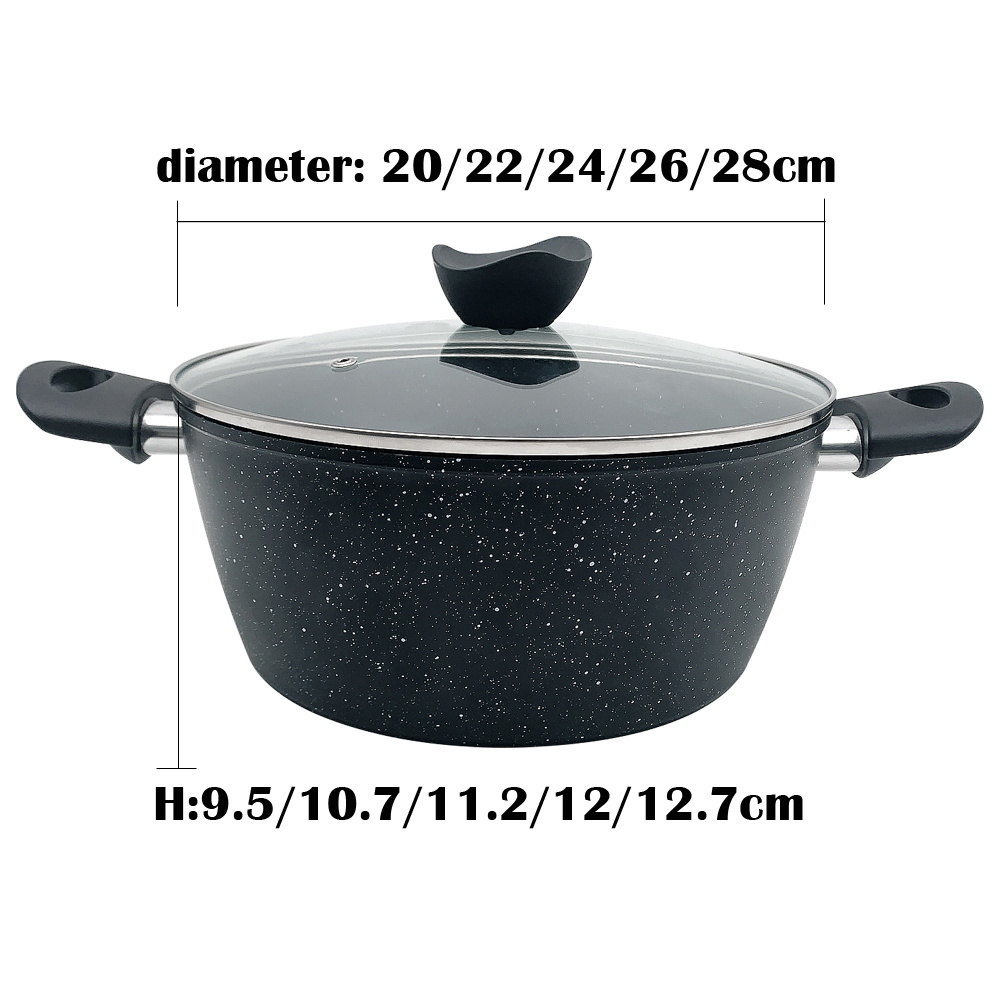 non stick cookware set maifan stone casting stock soup pot cooking set nonstick aluminum stew pot sauce pot with lids