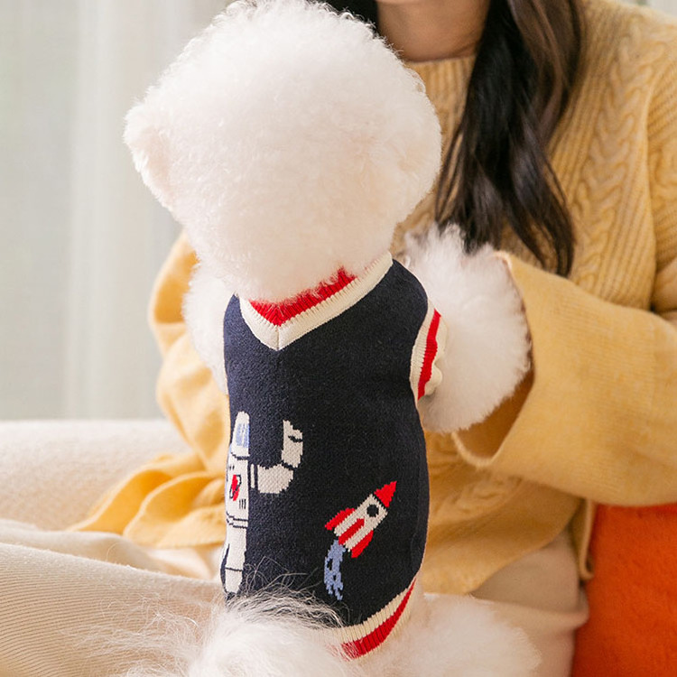 Hot Selling Autumn and winter new puppy warm cat astronaut milk cat pet two legged sweater