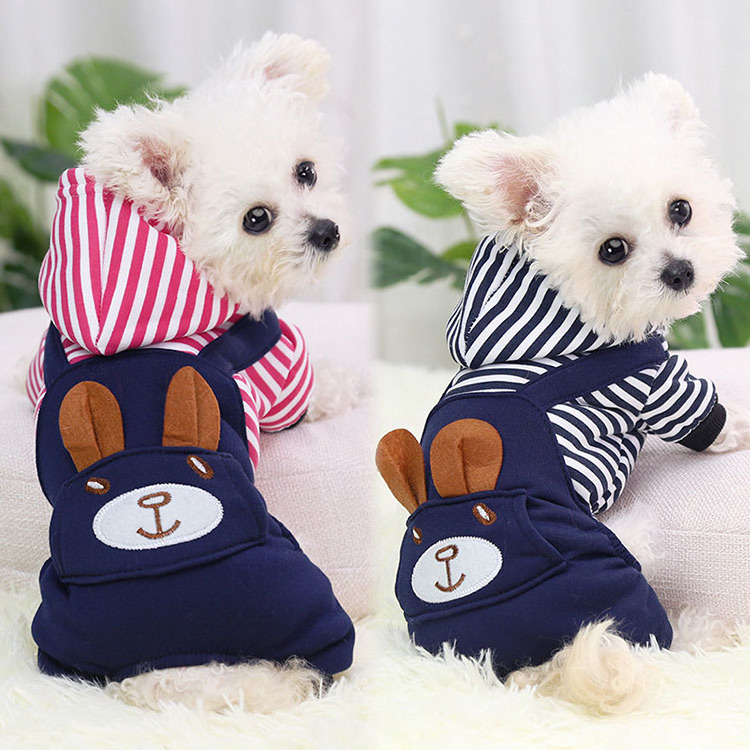 High quality Pet Dog Clothes Cat Teddy Bears Pomeranian Autumn and Winter Four legged Clothes