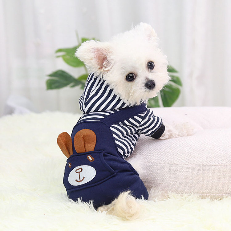 High quality Pet Dog Clothes Cat Teddy Bears Pomeranian Autumn and Winter Four legged Clothes