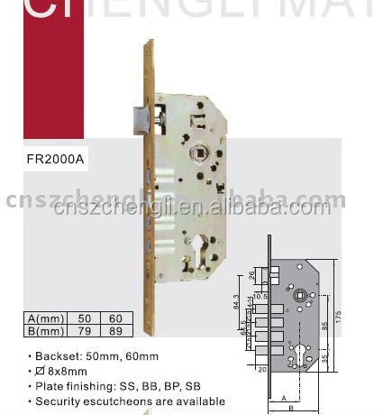 4 round bolts 8550 MORTISE Door lock