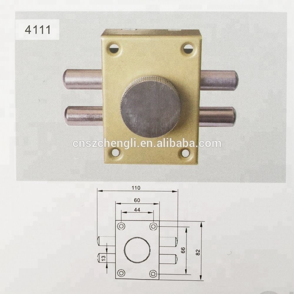 high quality 2 bolts  RIM LOCK 4111 FOR SPAIN MARKET