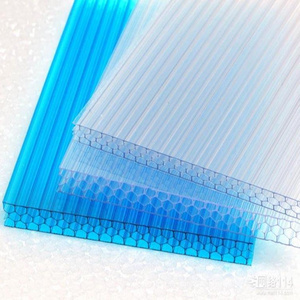 6mm 8mm 10mm UV extruded clear cellular hollow panel polycarbonate sheets for greenhouse roof