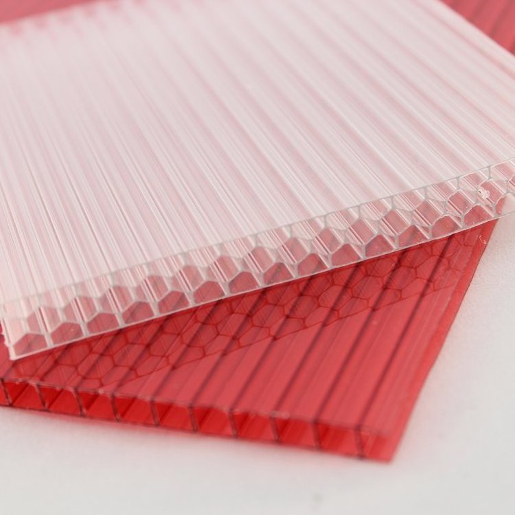 6mm 8mm 10mm UV extruded clear cellular hollow panel polycarbonate sheets for greenhouse roof