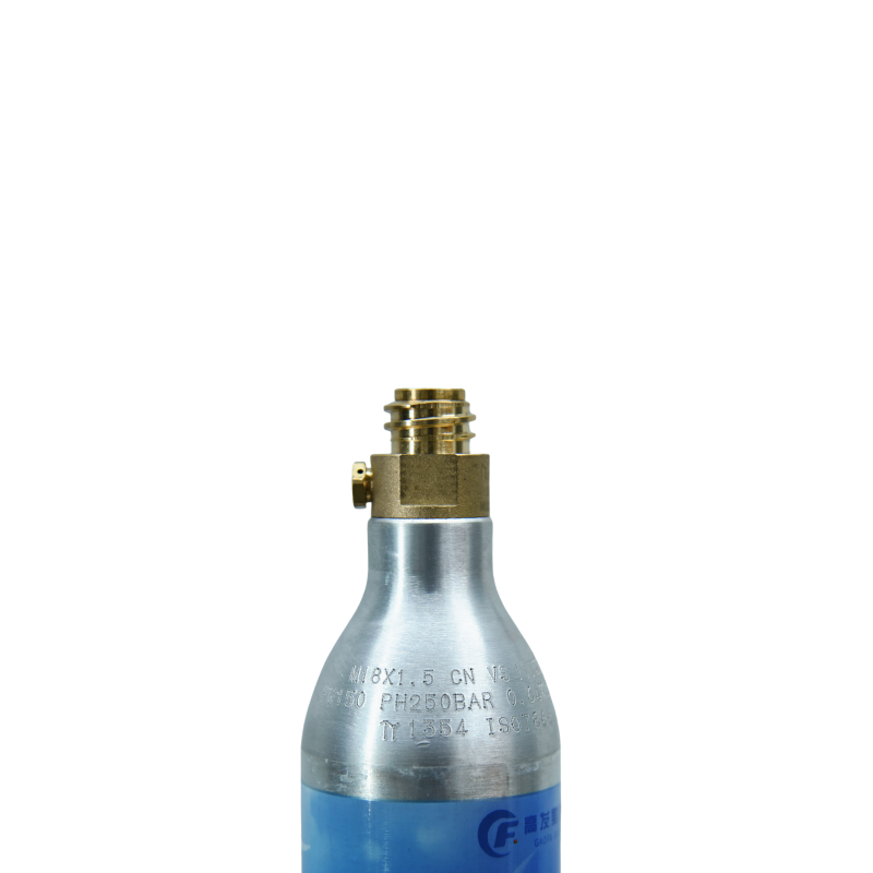 Making 45L-60L soda water 0.6L aluminum co2 bottle with 360g- 420g CO2 aluminum co2 tank cylinder