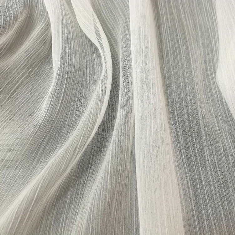 100% polyester white gloss 30D chiffon crepe fabric crinkle poly chiffon fabric for blouse wedding dress