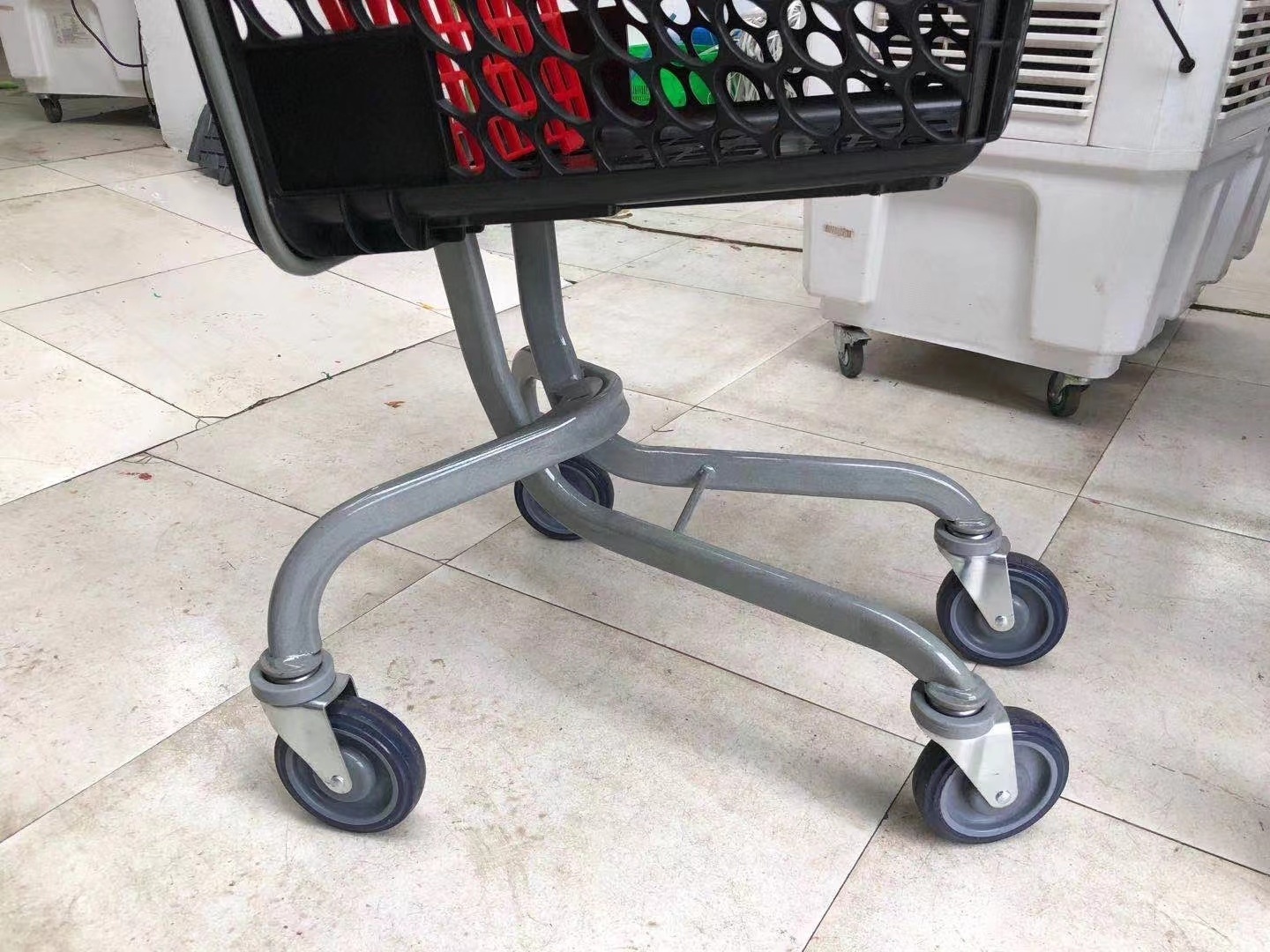 Plastic Supermarket customized trolley and retail store used shopping trolley carts