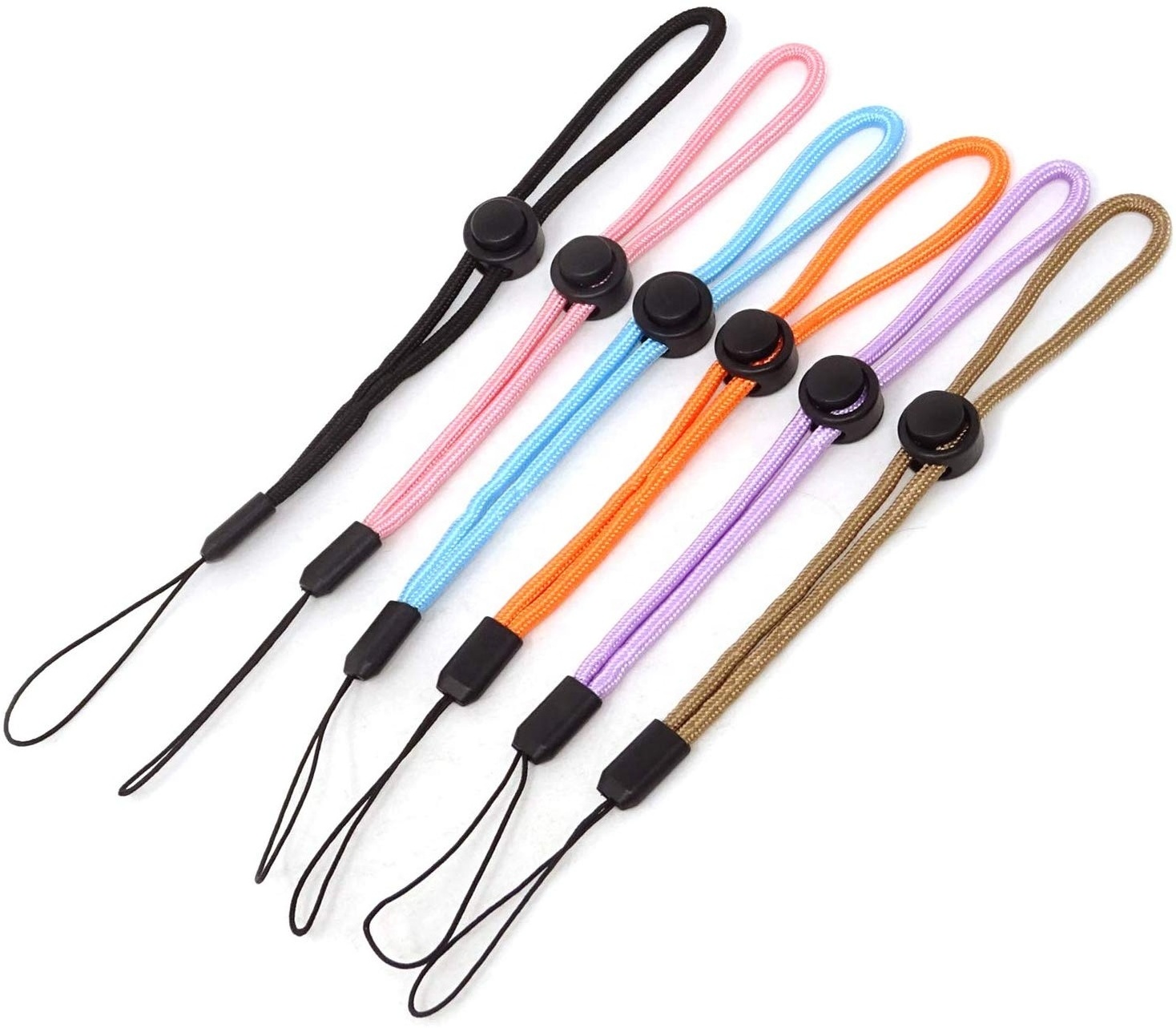 Wholesale Cheap Adjustable Round Rope Polyester Short Wrist Strap Promotional Lanyards for Phone Game Controllers Smart Devices