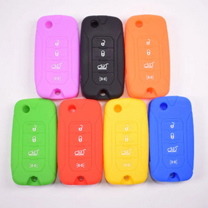 2024 newest Soft Silicone Car Key Case Cover Shell Luxury Silicone Rubber Car Key Cover Case For Jeep Renegade 2016