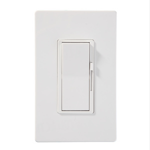 Single Pole/3 Way Dimmer Switch UL For Dimmable LED, Halogen and Incandescent Bulbs with Wallplate,2Locations