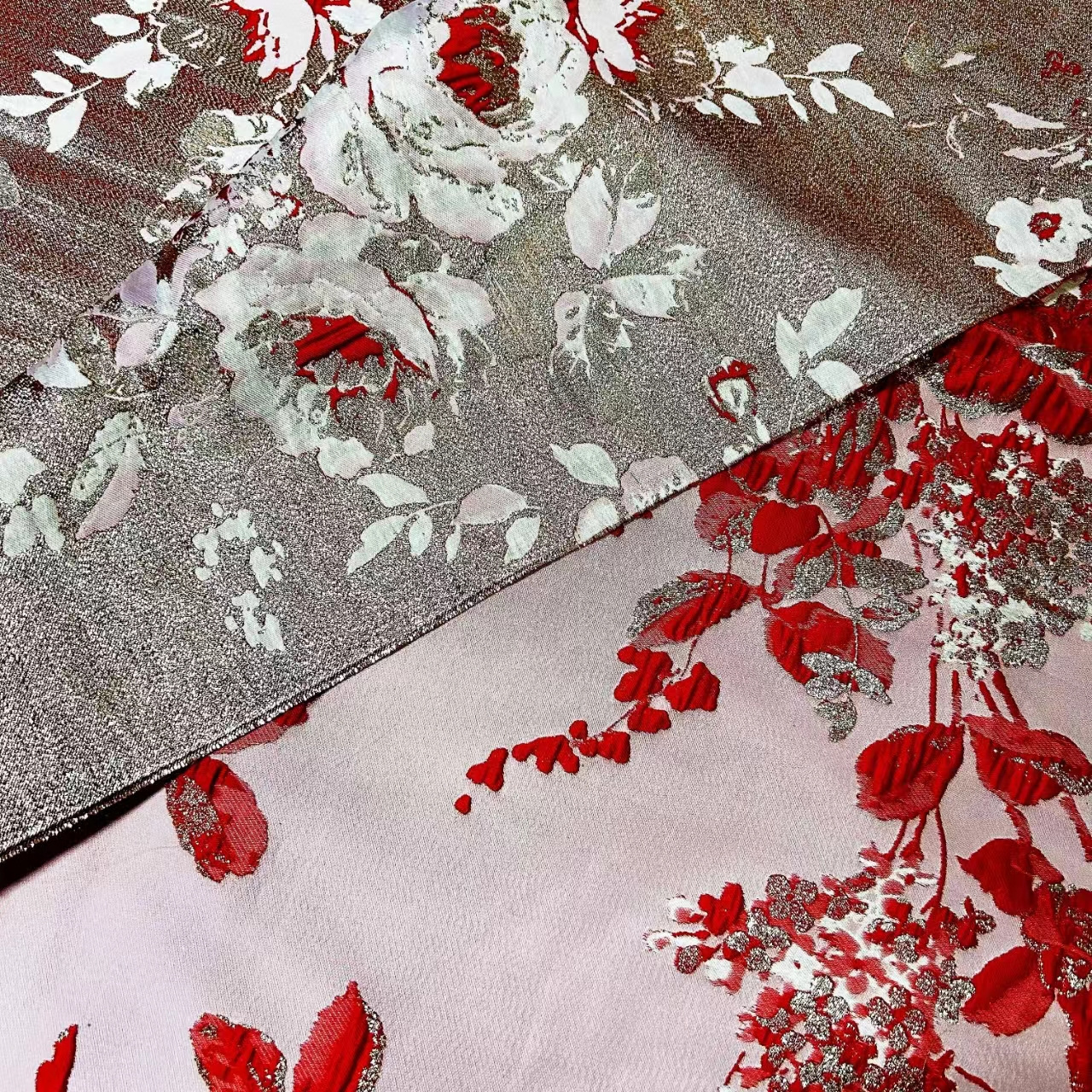 Luxury beautiful locate floral jacquard fabric brocade jacquard fabric Abrasion-Resistant for dresses