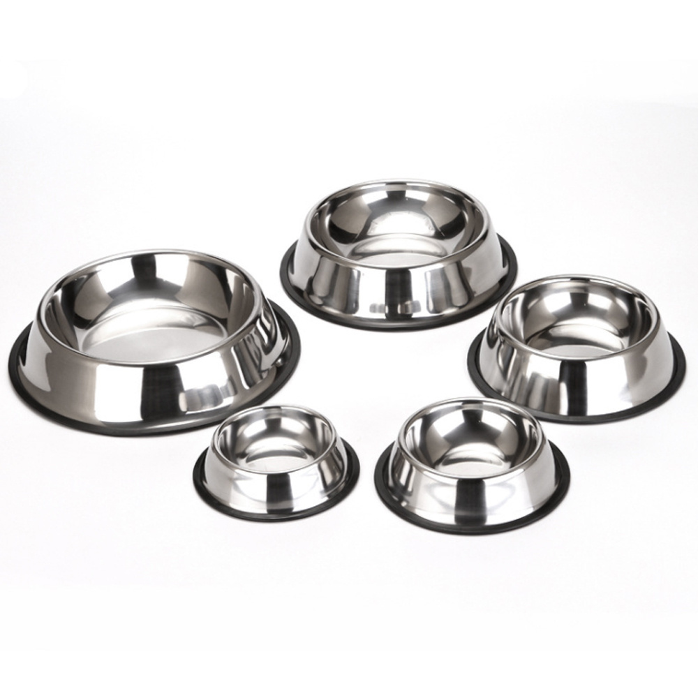 Wholesale  Pet Stainless Steel Dog Bowl Mix Different Size For Choose