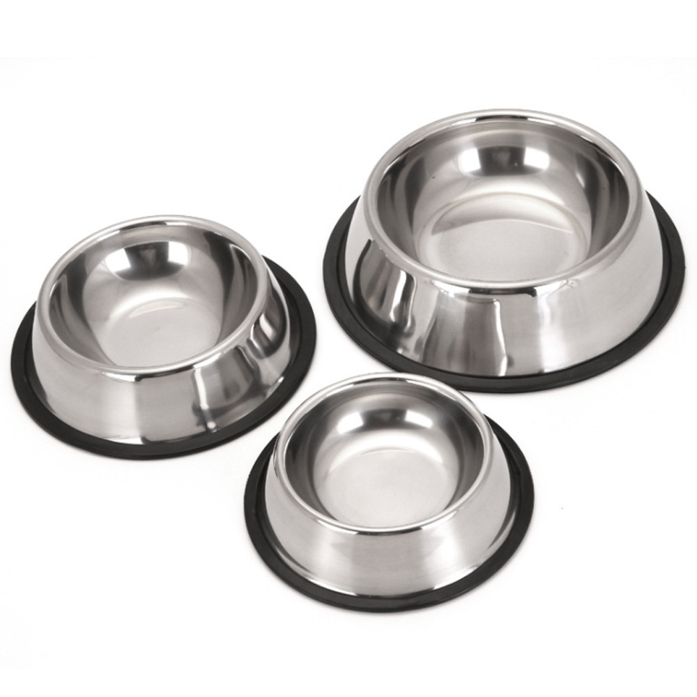 Wholesale  Pet Stainless Steel Dog Bowl Mix Different Size For Choose