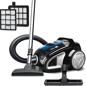 E-rising mult-cyclone canister vacuum cleaner 3.0L 700W eco motor 16kpa suction power 130W speed control HEPA filter