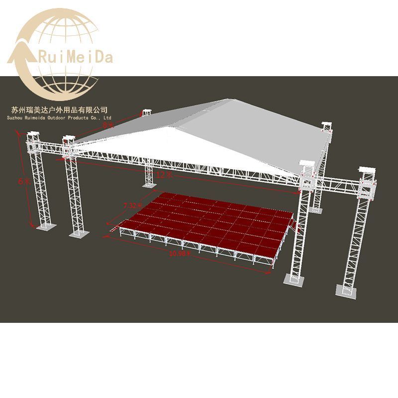 Aluminum Square Truss Tower Base And Scrim Vertical System