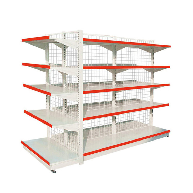 One-Stop Service Supermarket Layout Design American Style Wired Gondola Shelving Shelf Shelves 48