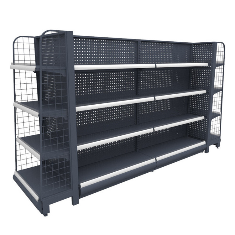 One-Stop Service Supermarket Layout Design American Style Wired Gondola Shelving Shelf Shelves 48