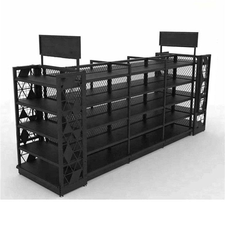 One-Stop Service Supermarket Layout Design American Style Wired Gondola Shelving Shelf Shelves 48