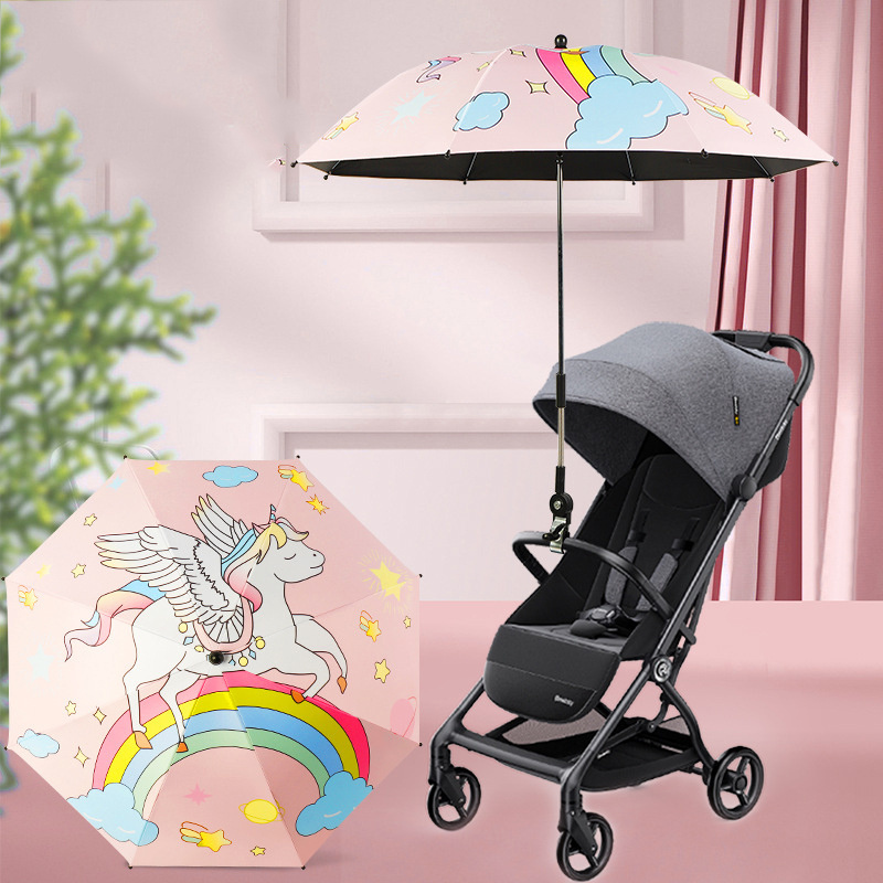 Outdoor shade umbrella Walk baby stroller Children's sun protection UV protection removable stroller shade umbrella larger