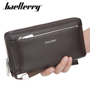 Baellerry 1081 Men Wallet Business Long Style Card Holder Male Purse PU Leather Zipper Big Capacity Luxury Wallet For Men Clutch