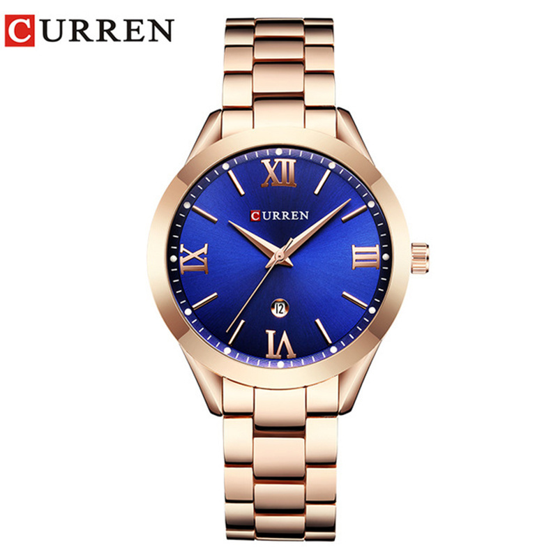 Curren 9007 Watch Fashion Women relojes de mujer Ladies Elegant Bracelet Watch Luxury Stainless Steel Calendar Quartz Watch