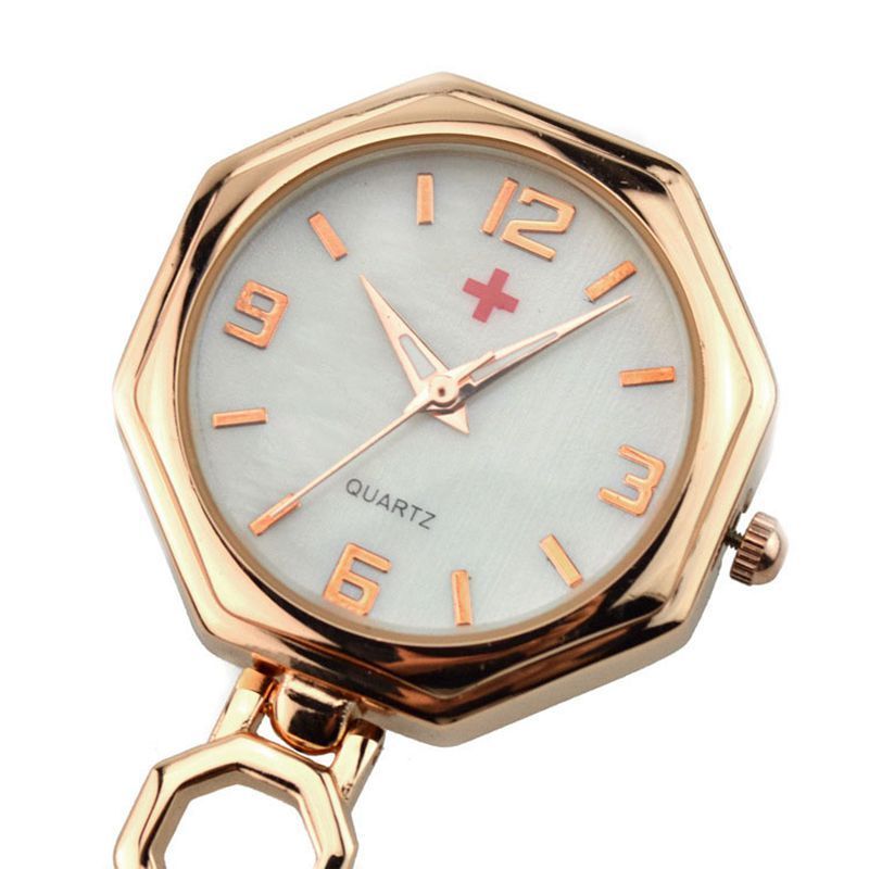 Women Men Clip Nurse Pocket Watches Pendant Fashion Polygon Dial Design Alloy Hanging Medical Doctor Luxury Fob Watch